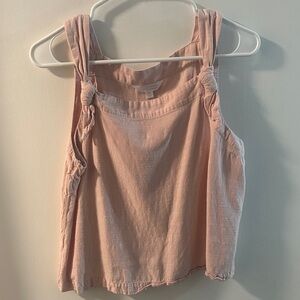 LC Lauren Conrad Blush Knotted Strap Tank Top
